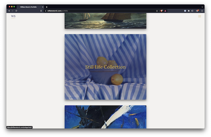 Screenshot of the William Storck Portfolio